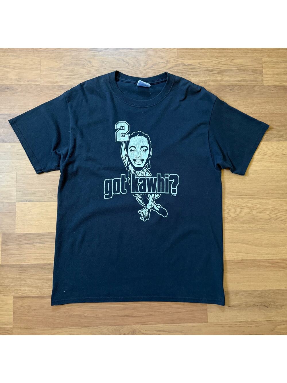 Men's San Antonio Spurs Got Kawhi Leonard? Black Parody NBA Basketball Shirt L